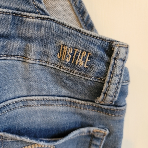 Girls Justice paint splatter overalls sz 6 - Picture 5 of 6